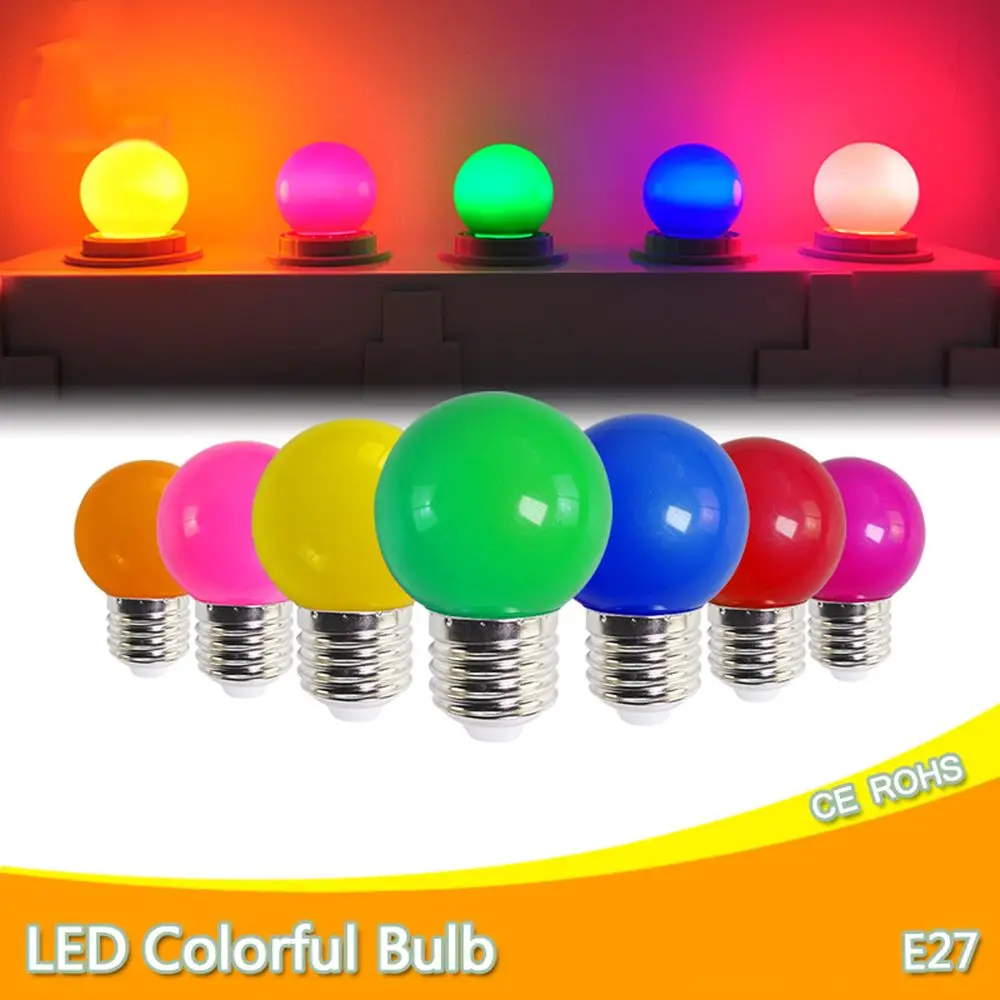 

1Pc Led Bulb Lamp Bomlillas E27 Colorful Led Light Lampada Ampoule 3W AC 220V SMD 2835 Flashlight G45 Globe Bulbs Home Decor