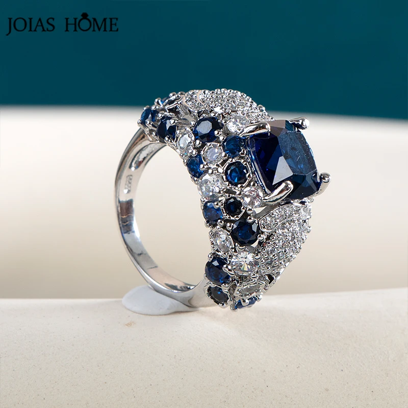 

Женское кольцо из серебра 925 пробы, с сапфиром