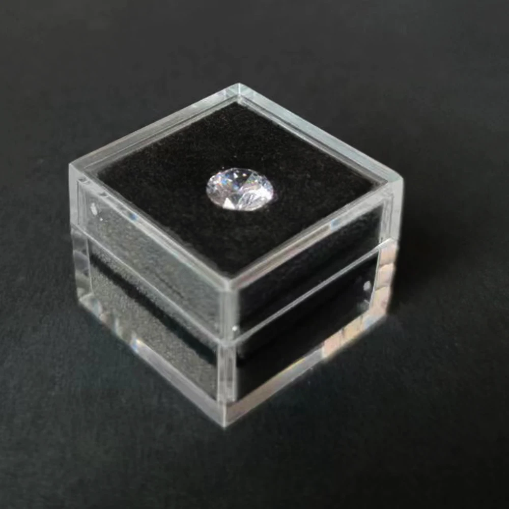 

3 см драгоценный камень, коробка для хранения ювелирных изделий, прозрачный органайзер для бусин, чехол, косметический контейнер для лекарств, упаковочная коробка с бриллиантом и цирконом
