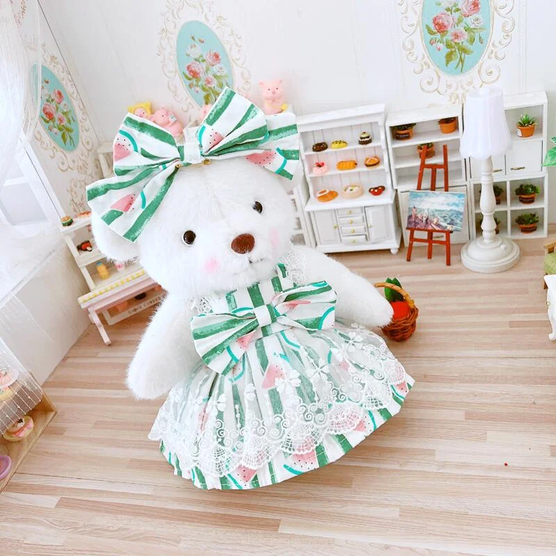 30cm Lena Bear Doll Clothes Plush Toy Joint Dress Up Skirt