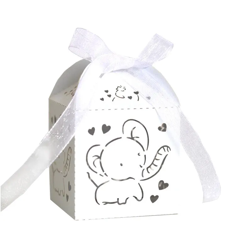 Hollow Favors Gifts Boxes With Ribbon Birthday Party Packaging Baby Shower
