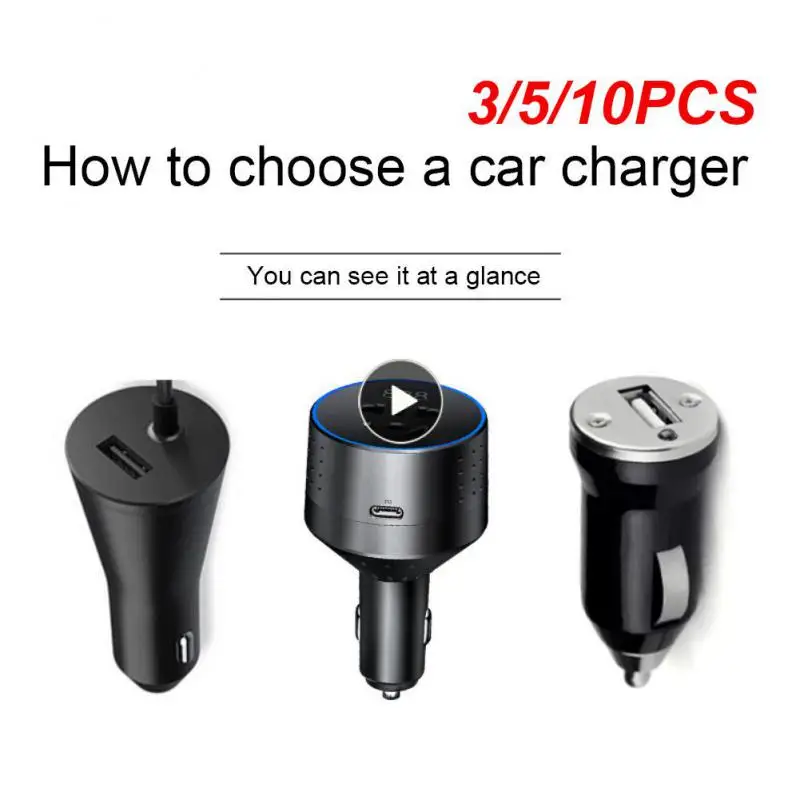 

3/5/10PCS Mini Car Charger Inverter Fast Charge Portable Cigarette Lighter Adapter Durable Universal Car Accessories