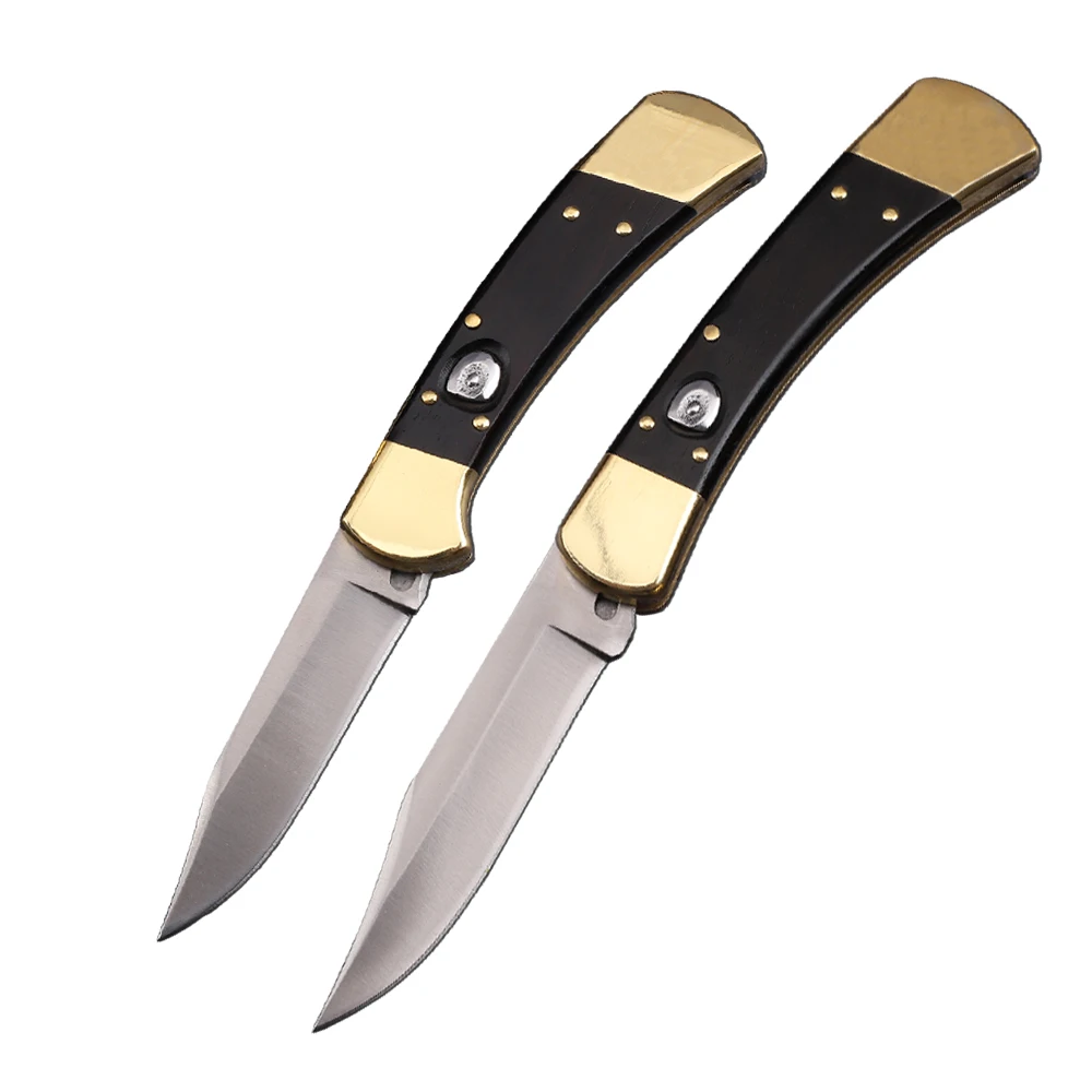 Складной нож из латуни с деревянной ручкой 440C | Инструменты