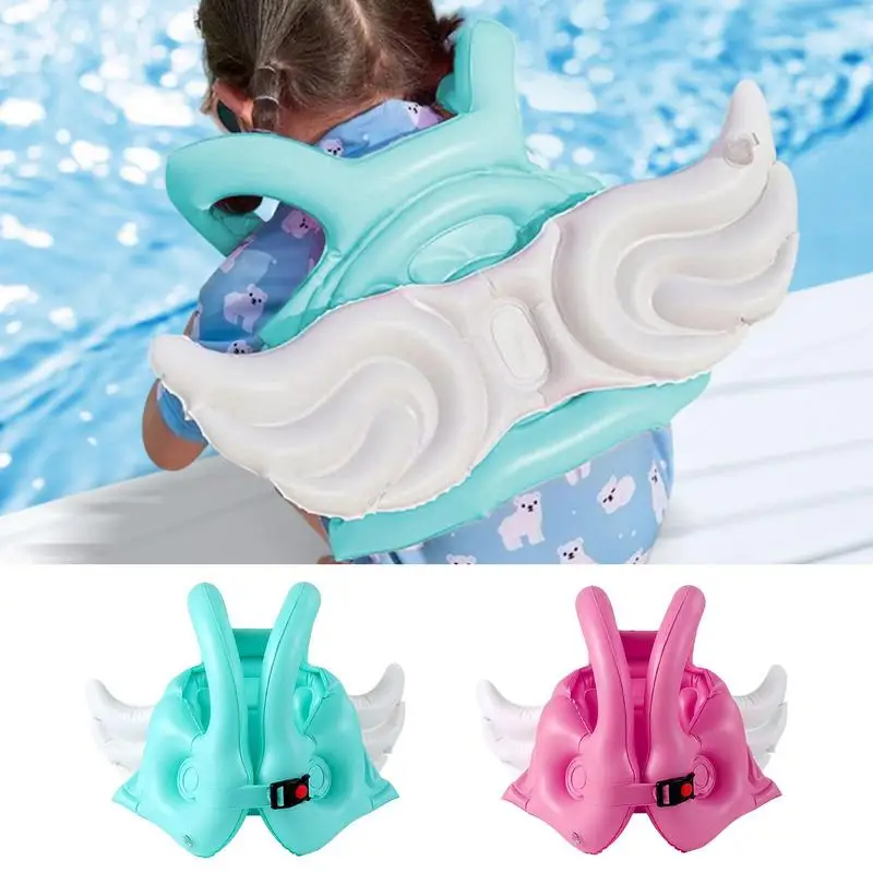 

Inflatable Swimming Vest Kids Pool Float Vest With Angel Wings Baby Floating Safety Life Vests Children Swim Training Aids