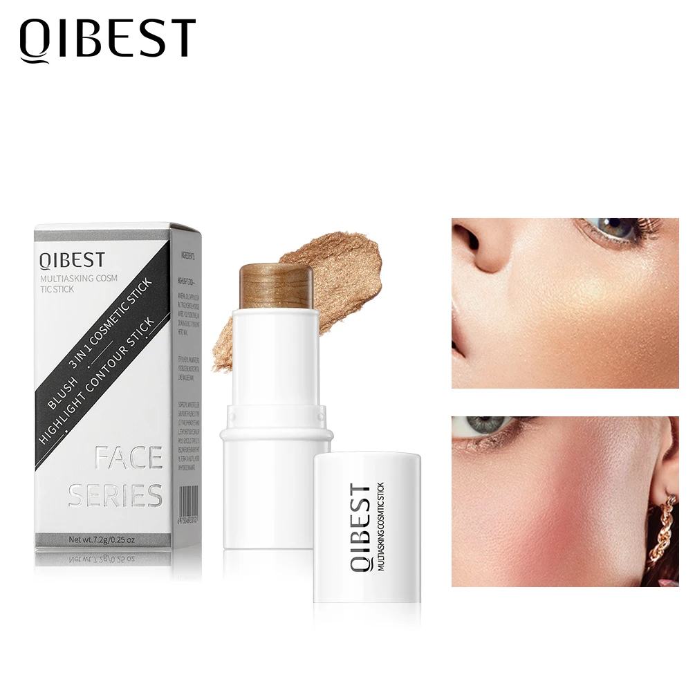 

7 Colors 3D Face Brighten Highlighter Bar Cosmetic Face Contour Bronzer Shimmer Highlighter Stick Concealer Cream Makeup tool