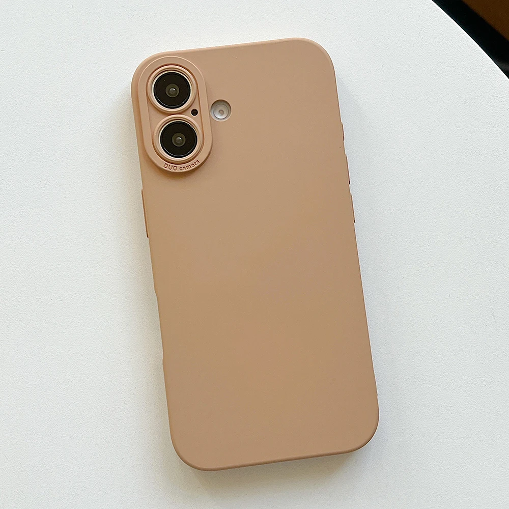 Жидкий силиконовый чехол Desert Titanium с тонким отверстием для iPhone 16 15 14 13 12 11 Pro Max Plus Mini