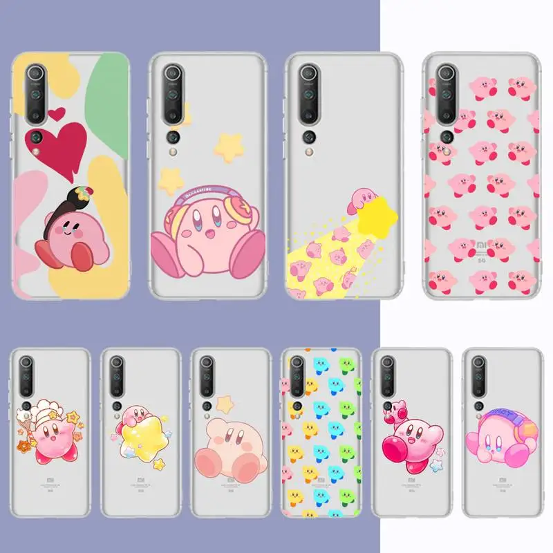 

BANDAI Cartoon Kirby Phone Case for Samsung S20 S10 lite S21 plus for Redmi Note8 9pro for Huawei P20 Clear Case