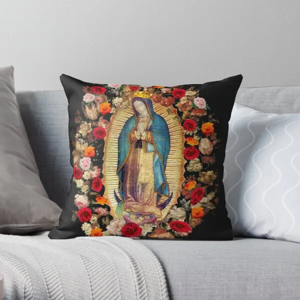 

Our Lady Of Guadalupe Mexican Virgin Mar Printing Throw Pillow Cover Office Decorative Hotel Anime Comfort Pillows not include