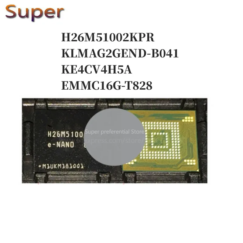 

5PCS KLMAG2GEND-B041 H26M51002KPR KE4CV4H5A EMMC16G-T828 BGA153 EMMC 5,1 16GB
