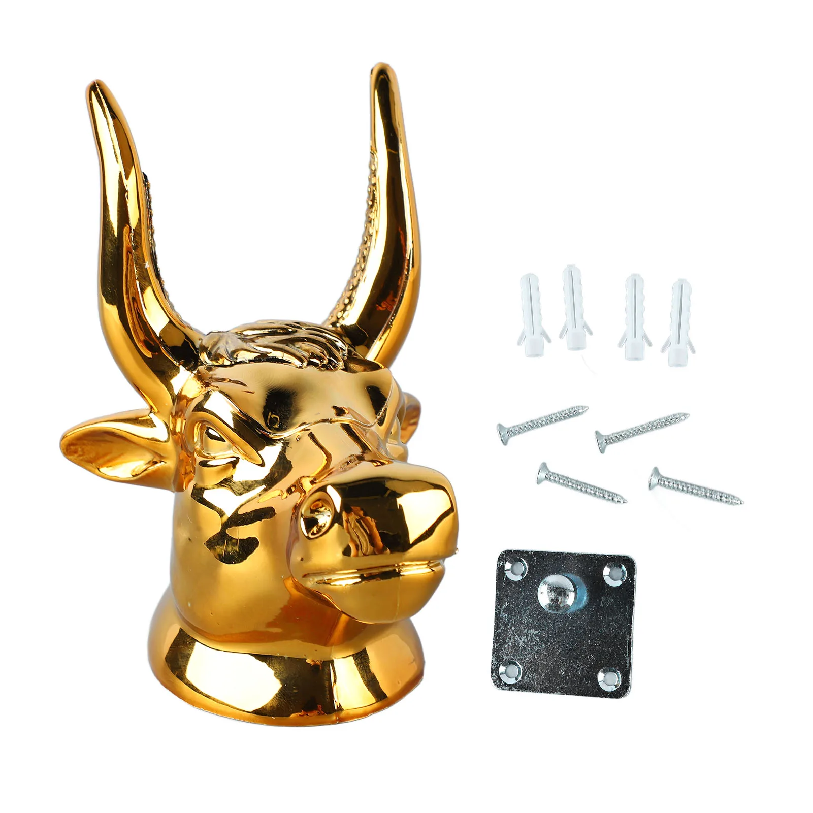 

Guitar Hanger Exquisite Bull Shape Strong Load Bearing Metal Guitar Wall Mount Holder Bass Ukulele Hook