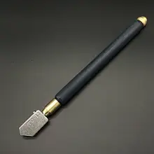 TOYO TC-17 오일 유리 커터 금속 핸들 다이아몬드 스트레이트 헤드 절단 도구 새로운 블랙 17.5cm