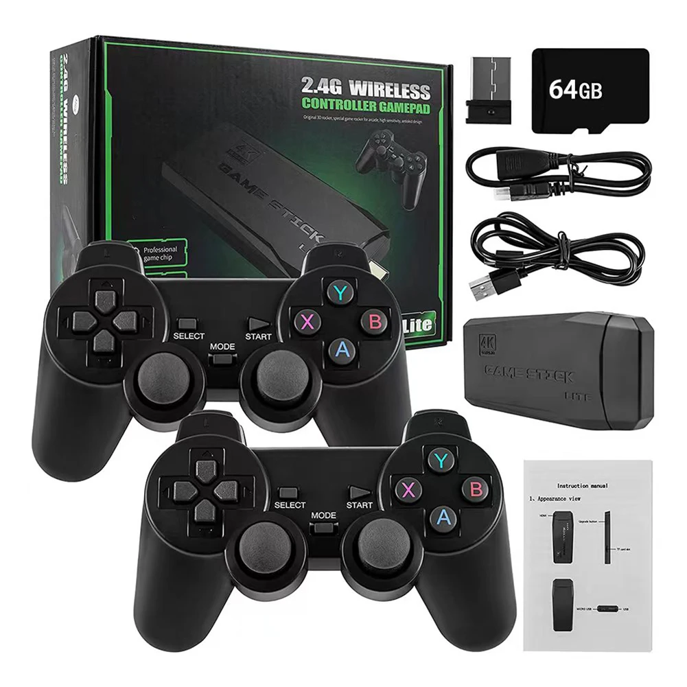 

Классическая игровая консоль M8, 2,4G, двойной беспроводной контроллер, Игровая приставка 4K, 64 ГБ, 10000 + игр, Классическая семейная 3d-консоль