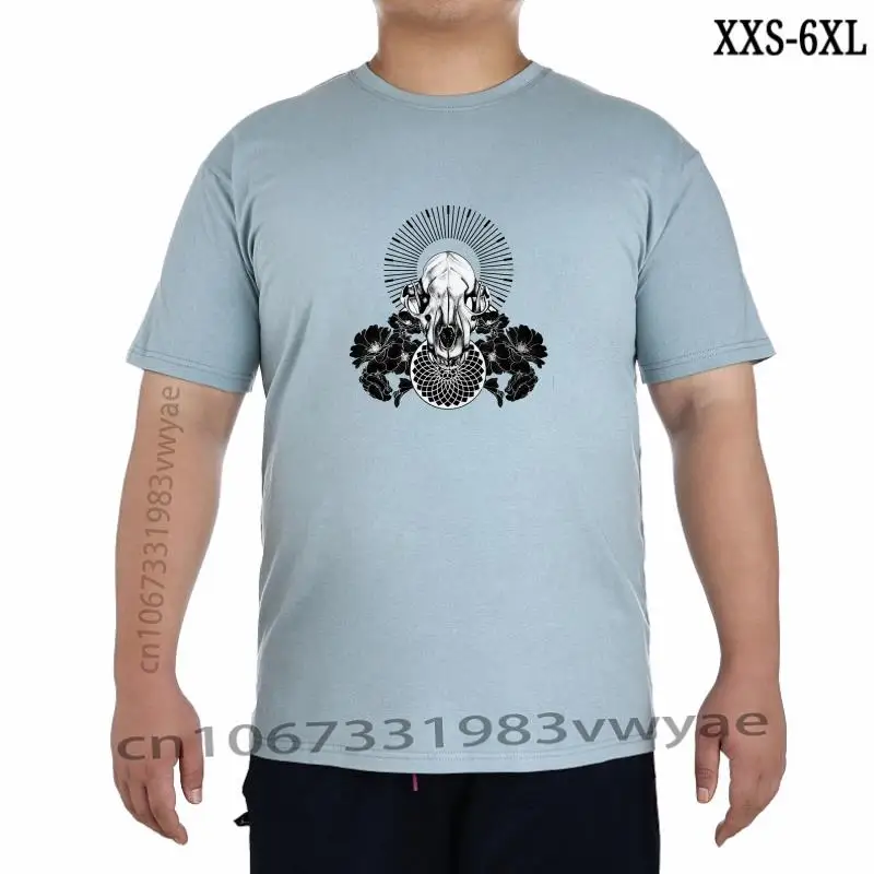 

Womens RAVENOUS Wolf Skull Floral Mandala Sacred Geometry Space Soft Tee men t shirt XXS-6XL