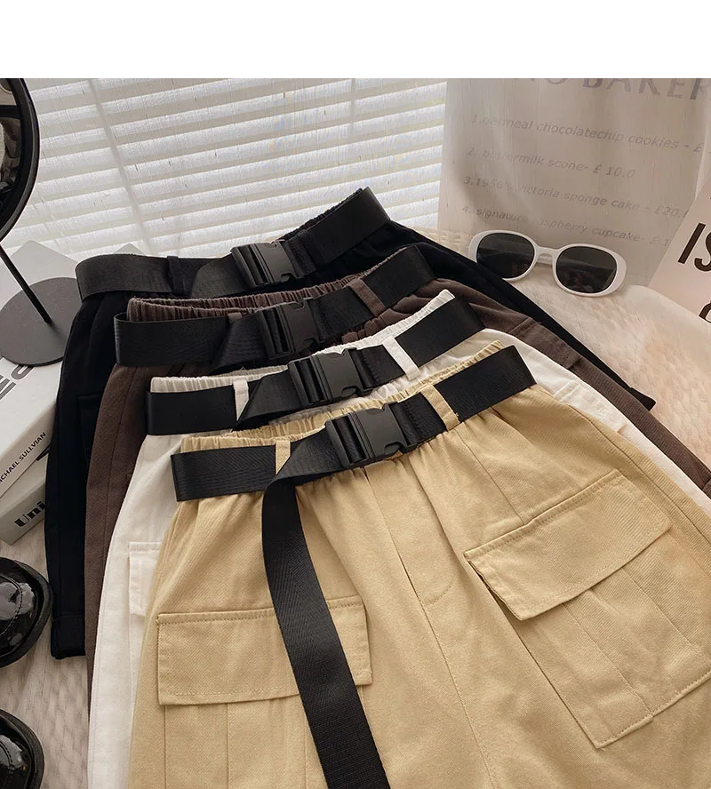 Women's new summer elastic high waist solid color casual shorts