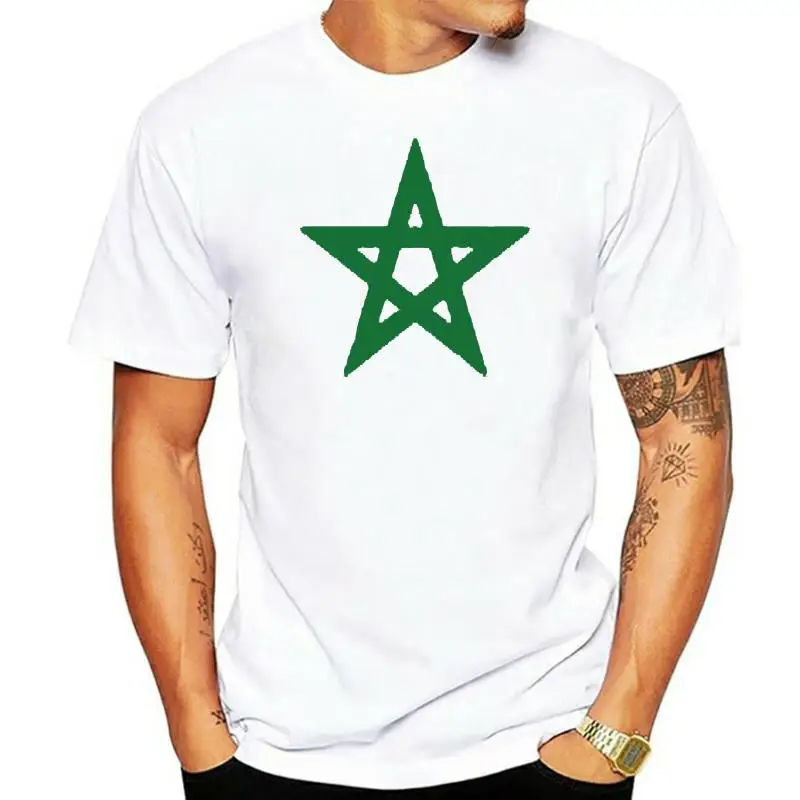

Men T Shirt 2022 Fashion Printed T-Shirt Pure Cotton Men Morocco Flag Vintage Style Retro Moroccan T-Shirt Gift Idea T Shirt