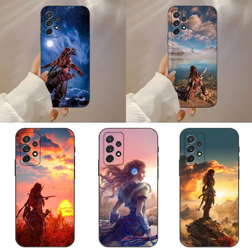 H-Horizon Z-Zero Dawn Aloy Phone Case For Samsung Galaxy A91 A80 A73 A72 A71 A53A52 A32 A31A22 A21s A20 Black Cover