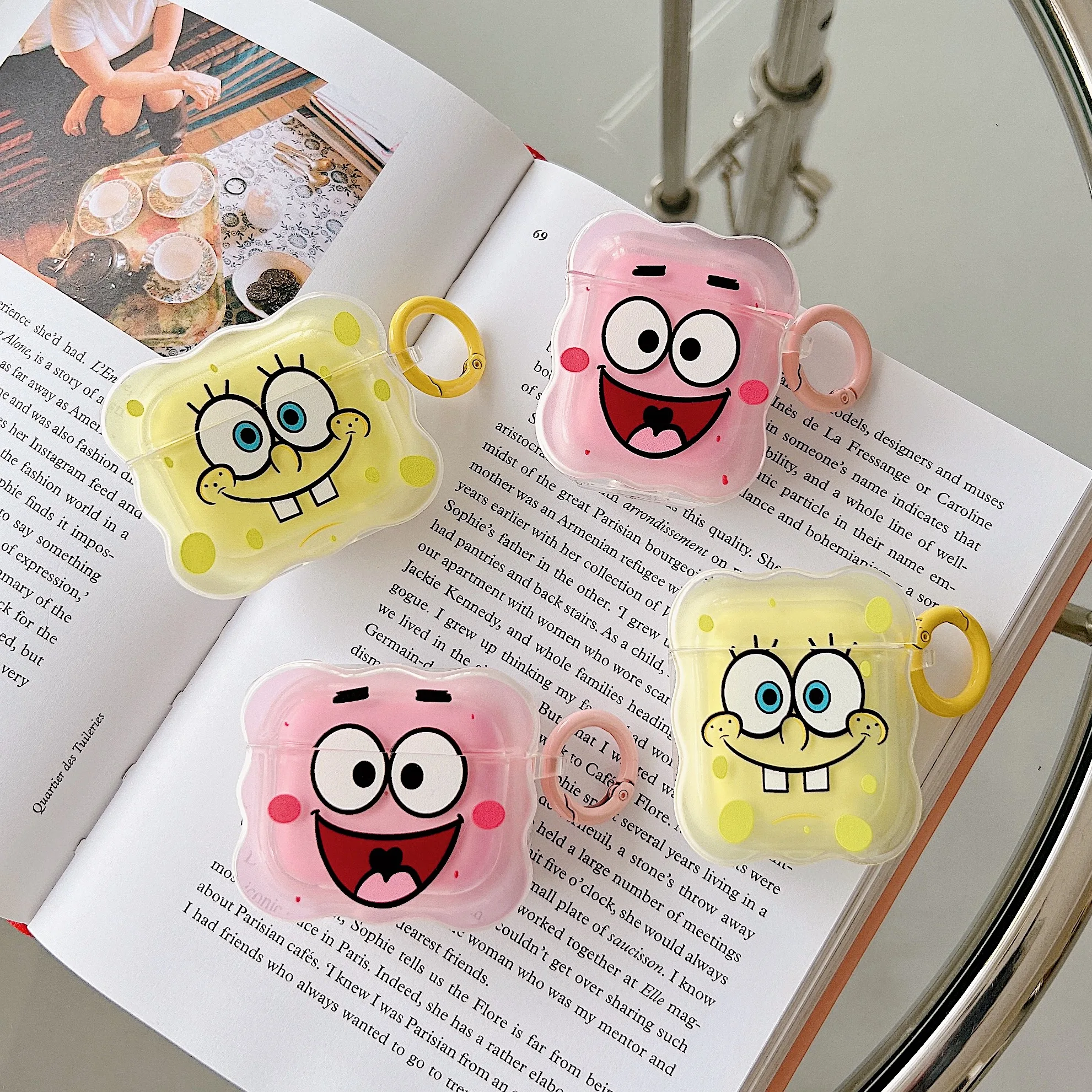

Smiley SpongeBob SquarePants Patrick Star Earphones Case for Apple AirPods Air Pods 1 Pro 2 3 Cover Protective Headphone Box Bag