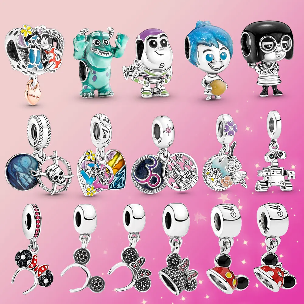 Шпилька-подвеска мышь из серебра 925 пробы