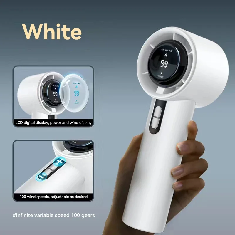 

Xiaomi Youpin 100 Speed Handheld Fan Charging Mini Outdoor Portable Violent Turbo Fan Ice-sensing Hurricane Cannon Home Office