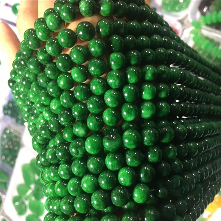 

Круглые Бусины Из пирмы, зеленый нефрит, класс А, для изготовления ювелирных изделий, «сделай сам», цепочка, браслет, бусины, ожерелье, шармы, аксессуары