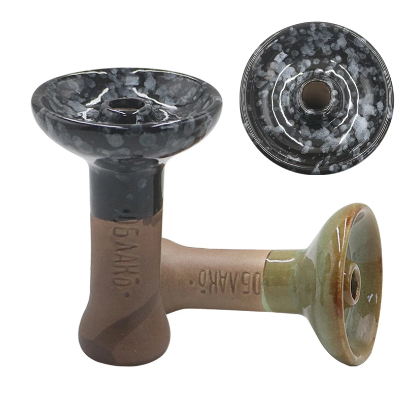 Цветные глянцевые чаши для кальяна керамический держатель продолговатая чаша