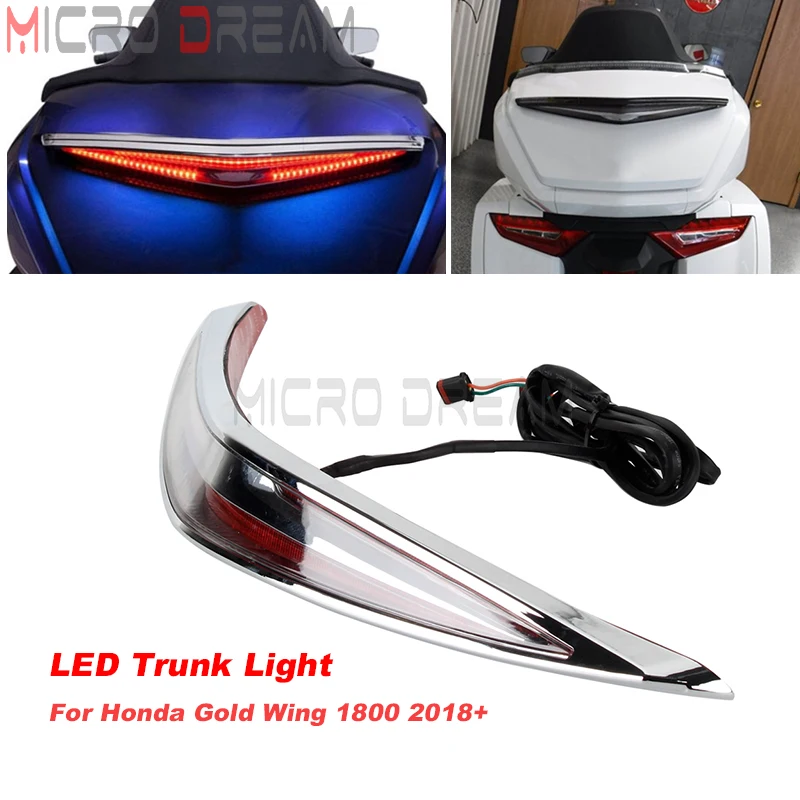 

Светодиодный стоп-сигнал для Honda Gold Wing GL1800 GL 1800 Tour DCT, подушка безопасности для мотоцикла, заднего багажника, последовательный спойлер, светильник