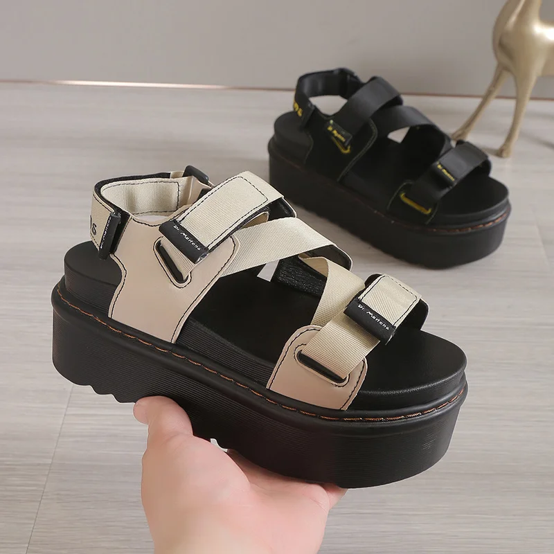 New Women's Shoes 2023 Brand Buckle Strap Women's Sandals Romanesque Summer Daily  Sandals Women Thick Bottom Shoes Ladies