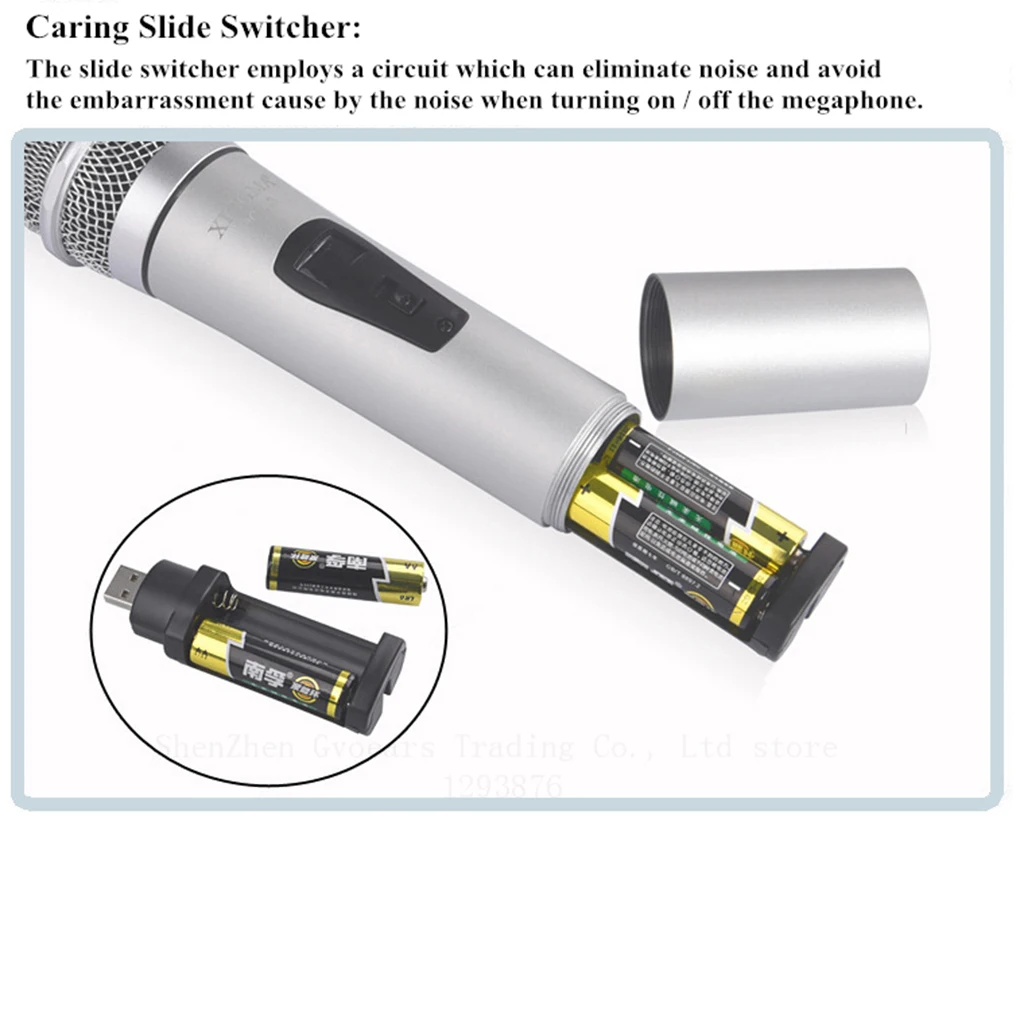 

XINGMA PC-K3 Battery Dynamic Wireless Microphone Handheld Karaoke Mic VHF with Receiver for KTV Singing Speech Amplifiers