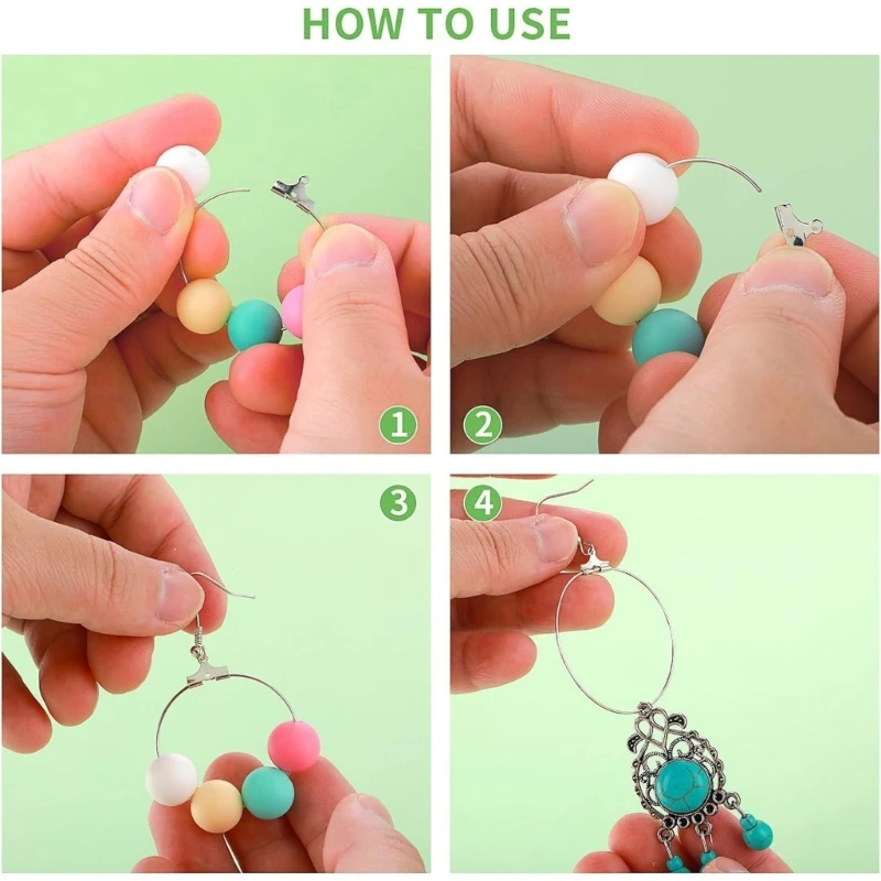 95AB Набор из 200 штук для изготовления сережек крючки ювелирных изделий подвеска