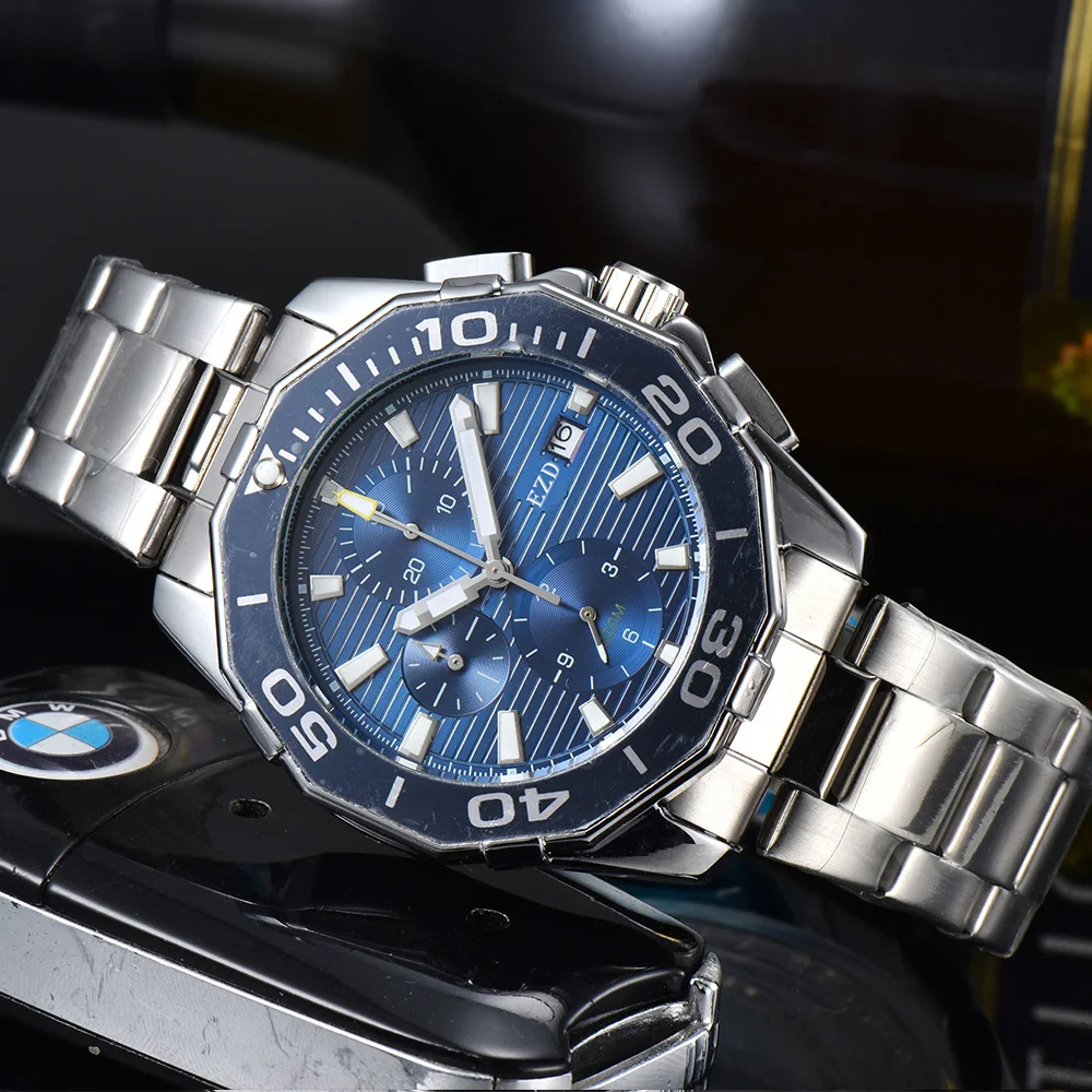 

Top Men Watches Original Brand Full Stainless Steel Automatic Date Calendar Quartz Watches Luxury Luminous Waterproof AAA Clock
