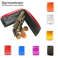 multifunctional card holder aluminum alloy wallet bank fashion purse bank card business card case anti theft brush degaussing