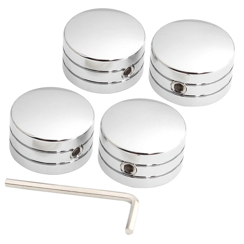 

4Pcs Chrome Spark Plug Motorcycle Bolt Head Cover Plug Screw Cap for Sportster XL883 XL1200 Twin Cam Big Twin