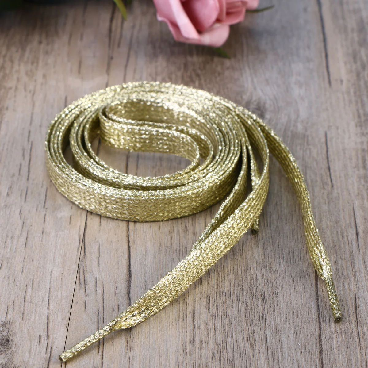 

Flat Shoe laces, Shimmery glitter Colors Flat Shoelaces for Sneakers