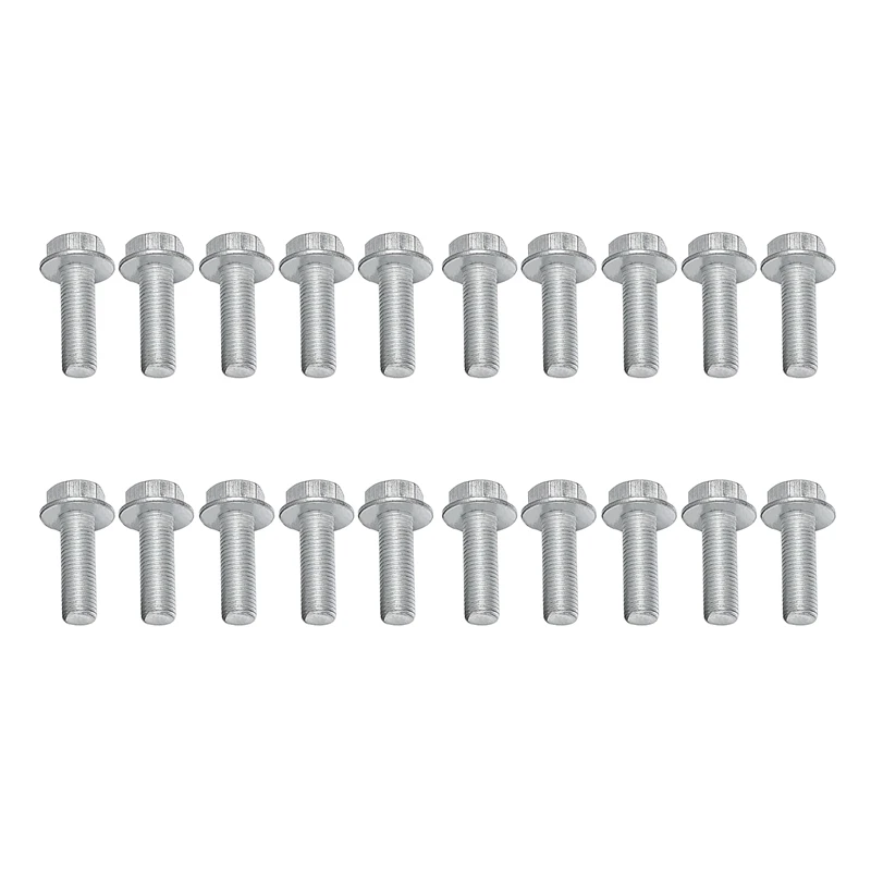 

20 Pcs M8 Metal Hex Flange Screws Bolts Fasteners Bolts Washer Fasteners (M8X25)