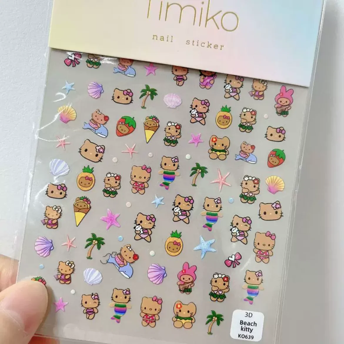 Наклейка для ногтей с рисунком HelloKitty Sanrio пиксельная мелодия мозаика Куроми аниме