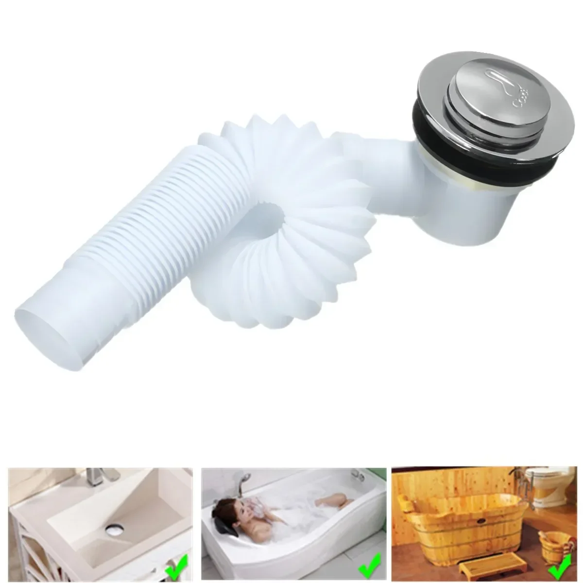 

Белая душевая ванна, латунный фильтр для ванны, слив для отходов, слив для ванной комнаты, раковина для душа, слив для отходов