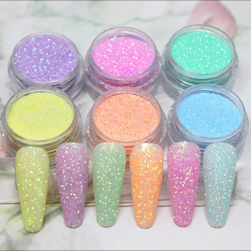 

Shiny Candy Sweater Effect Nail Glitter Sparkly Sugar Powder Chrome Pigment Dust for Manicure Polish DIY Nail Art Decorations