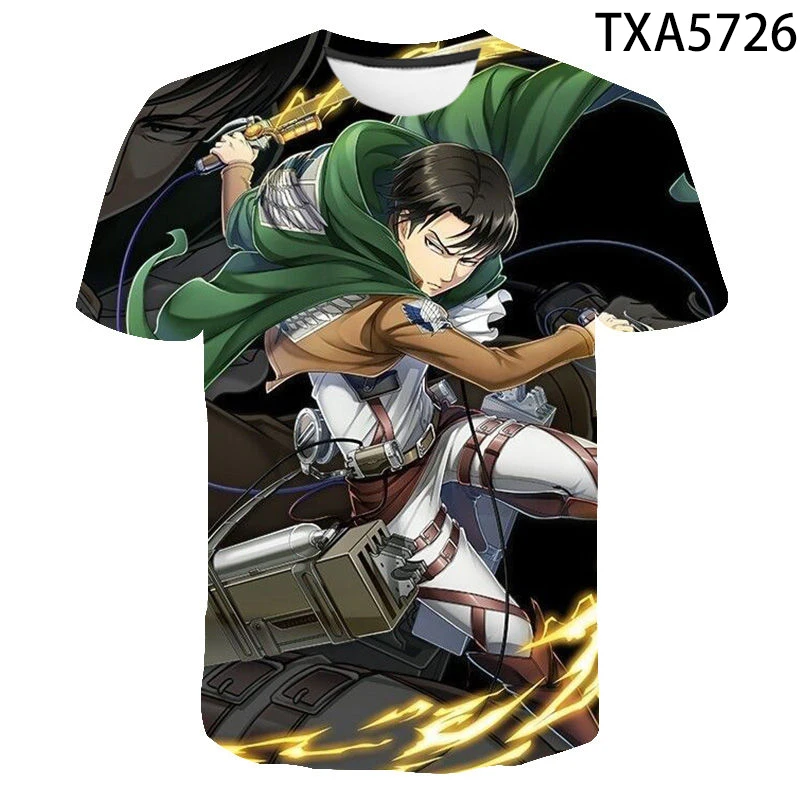 

2020 Boys Girls Attack on Titan 3D Printed T Shirts Fashion Streetwear Printed t-shirts Men Women Kids Cool Tops Glamour Fit