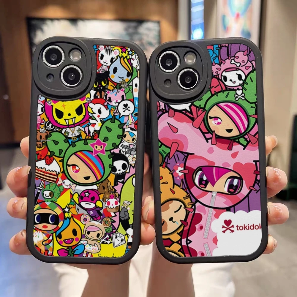 Японский чехол для телефона T-Tokidokis Iphone 15 Pro Max 14 Plus 11 13 12 X Xr Xs 7 8 Puls Se из овечьей кожи