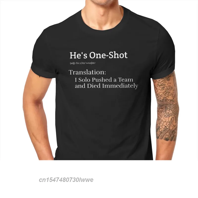 

Cod Warzone Game 100% Cotton Tshirt He Is One Shot Classic T Shirt Homme Men Clothes Ofertas Trendy