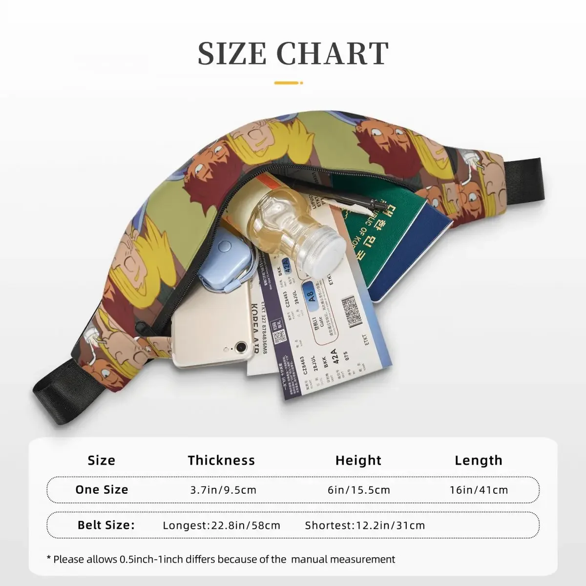 Забавная Сумка-слинг для мужчин и женщин Hey Arnold с аниме Helga Pataki модный поясной