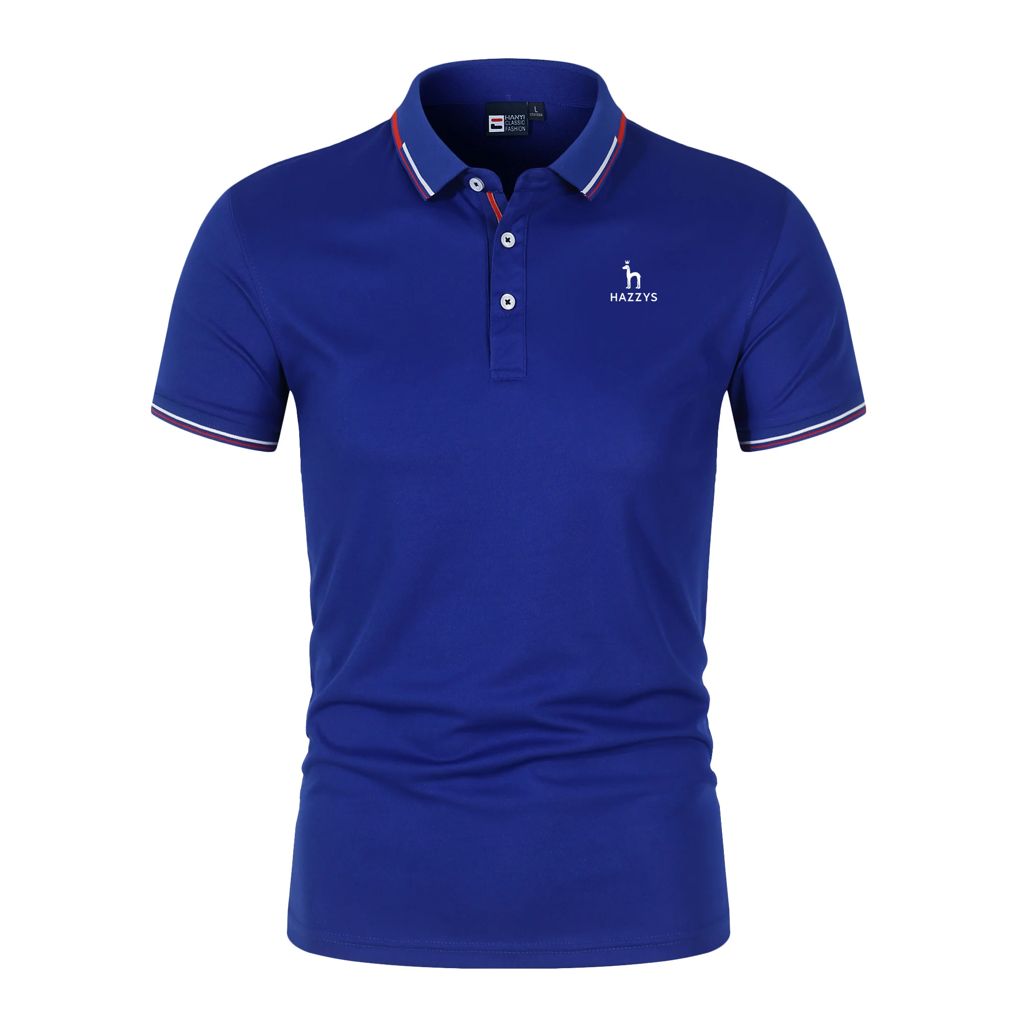 

04 2023 New Men's HAZZYS Polo Shirts Summer High Quality Casual Everyday Short Sleeve Lapel Top Slim FitT-Shirt