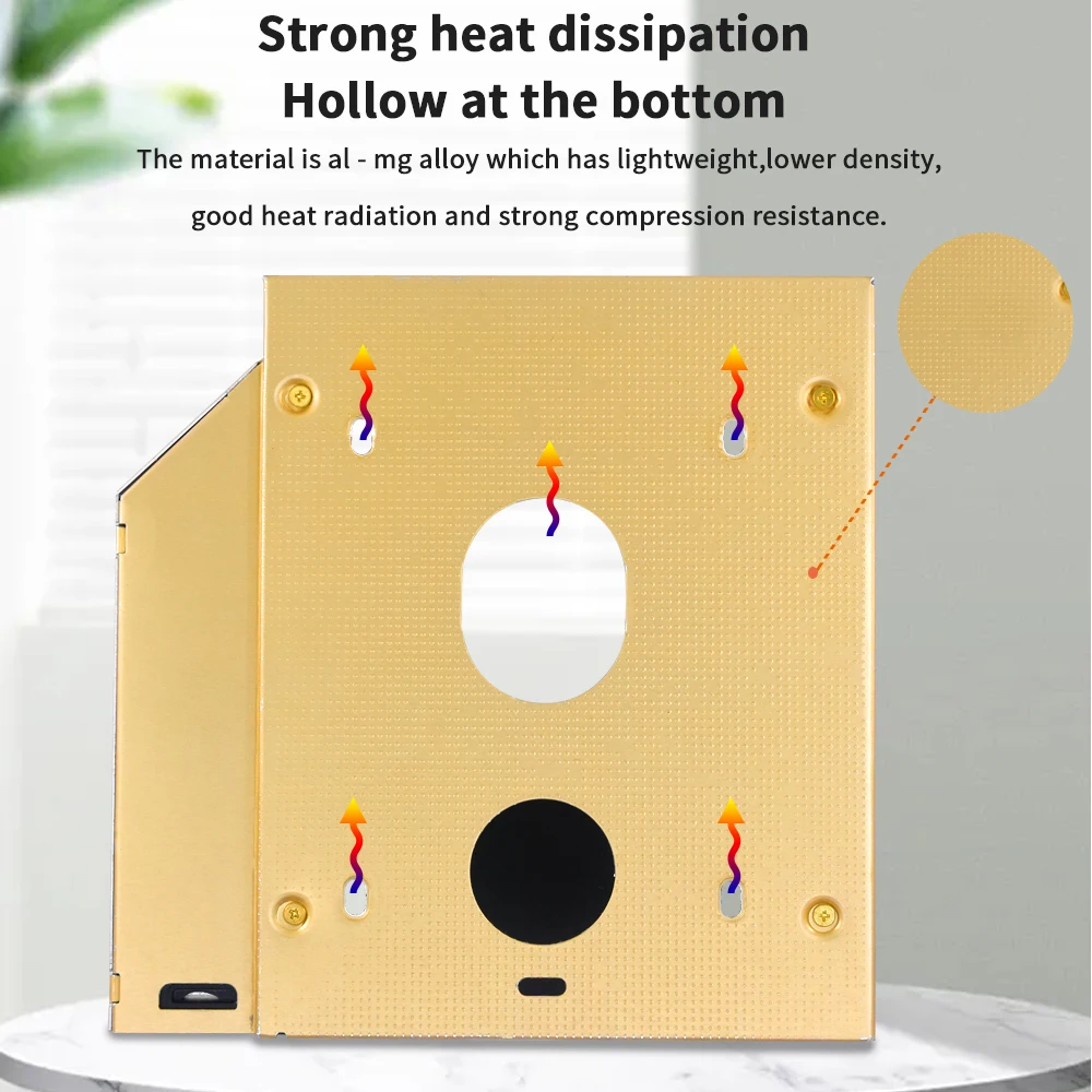 TISHRIC алюминиевый переходник для установки второго жесткого диска SSD Sata 3 0 Optibay 9 5