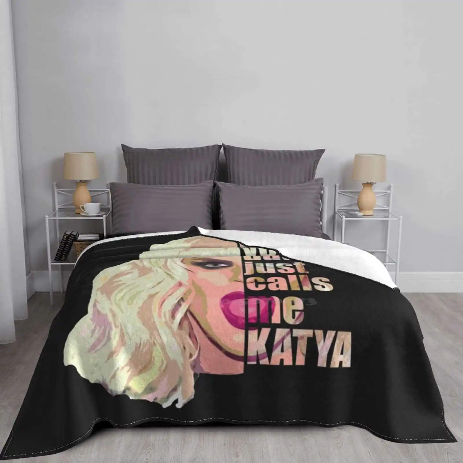 Yakaterina Petrovna Zamolodchikova низкая цена новый принт новинка модное мягкое теплое одеяло