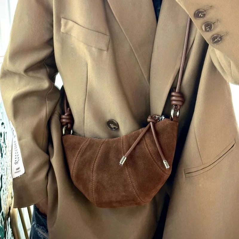 Сумка из овечьей кожи с особым дизайном сумка натуральной круассаны Южная Корея