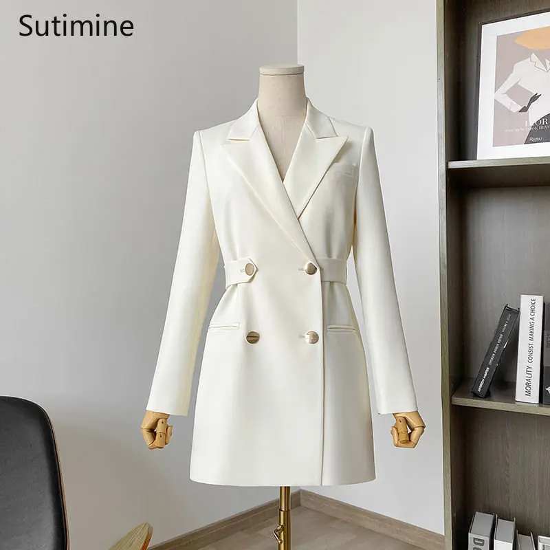 Spring Blazer Coat Fashion Notched Single Breasted Slim Embossing Women Blazer Office Lady  Blazers for Women