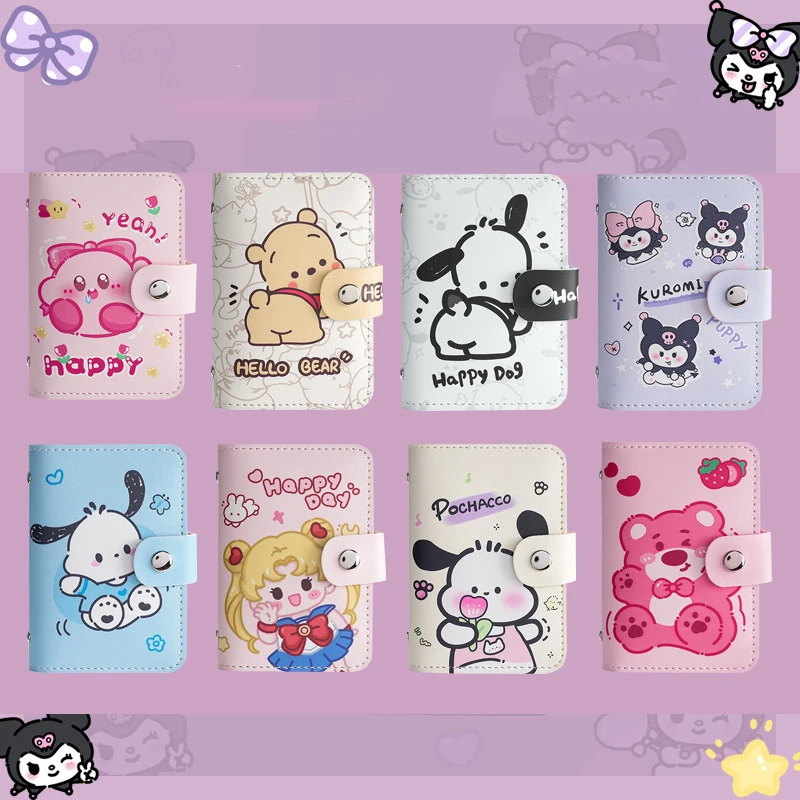 

Kawaii Cinnamoroll Sanrio ID Card Protectors Anime Cute Cartoon Pochacco Kuromi Girly Heart Anti-Magnetic Card Case Girls