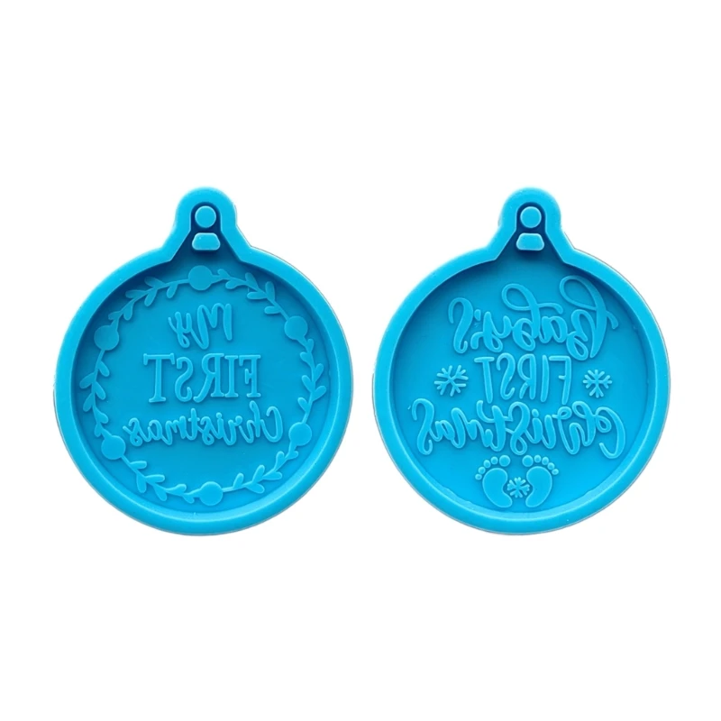 

Round Christmas Resin Mold,Resin Christmas Ornament Mold,Keychain Pendant Mold