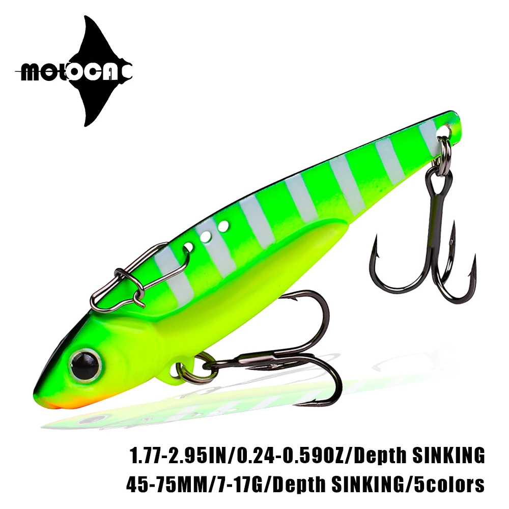 

2022 Winter Fishing Accessories Vibration Lures 7-17g 45-75mm Sinking VIB Isca Artificial Peche En Mer Carpe Leurre Carnassier
