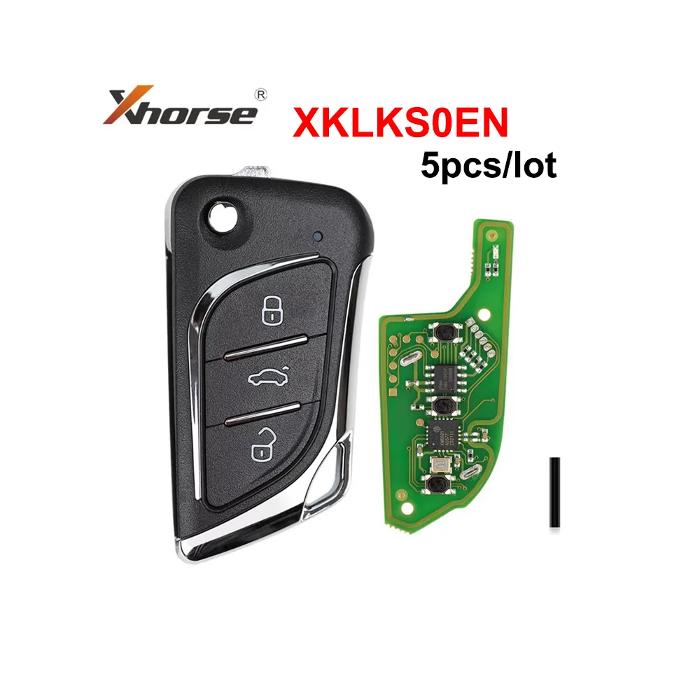 

5 шт./лот XHORSE XKLKS0EN LEI.KSS стиль (хромированное покрытие) дистанционный ключ для VVDI VVDI2 Key Tool английская версия